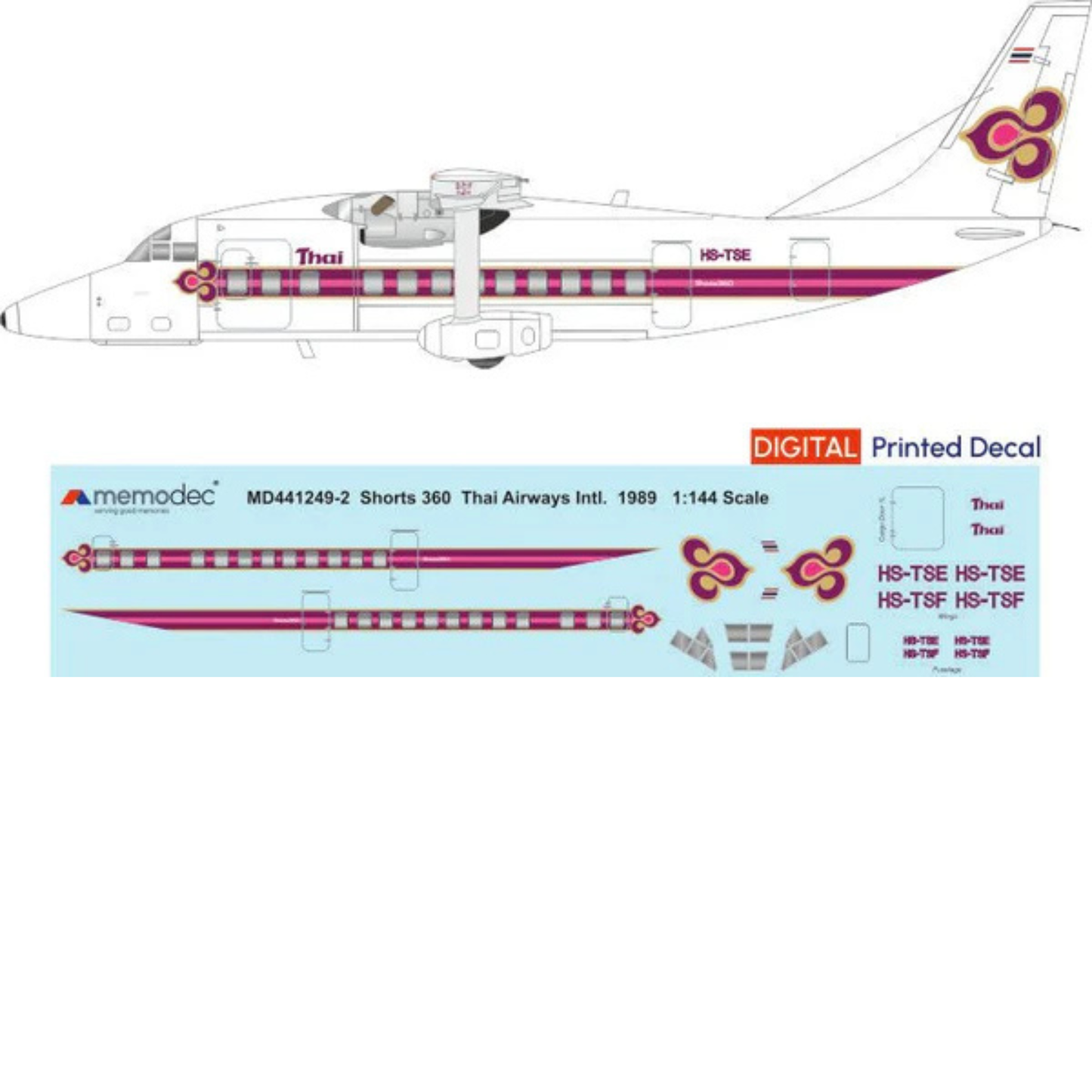 Shorts 360 Thai Airways International (1989) Decal