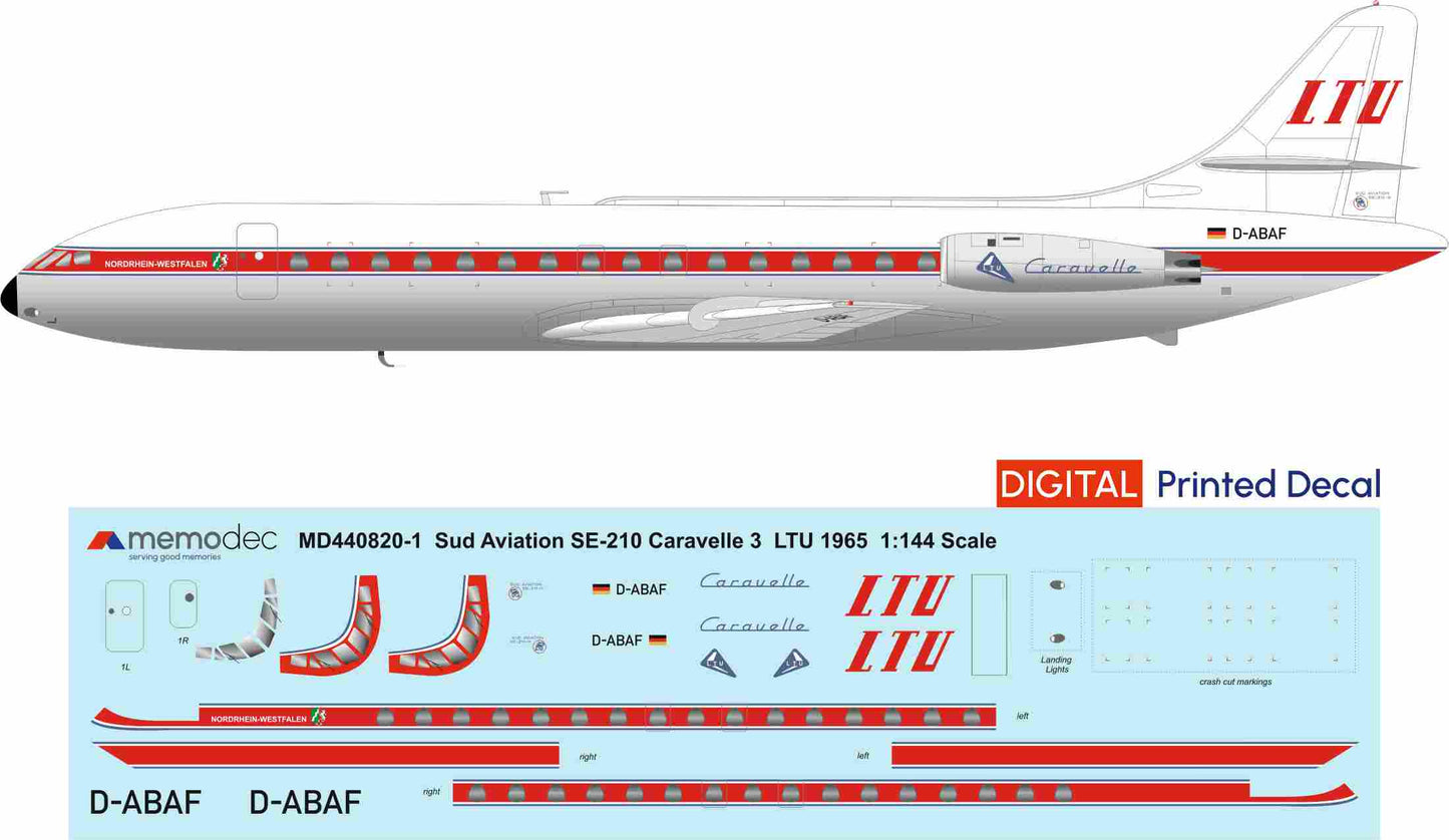 Sud Aviation SE-210 Caravelle 3 LTU (1965) Decal