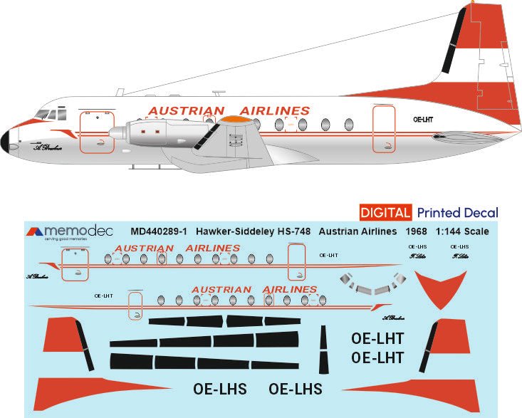 Hawker Siddeley HS-748 Austrian Airlines (1968) - Memodec