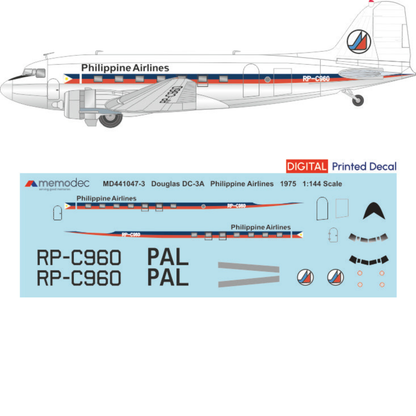 Douglas DC-3A Philippine Airlines (1975) Decal