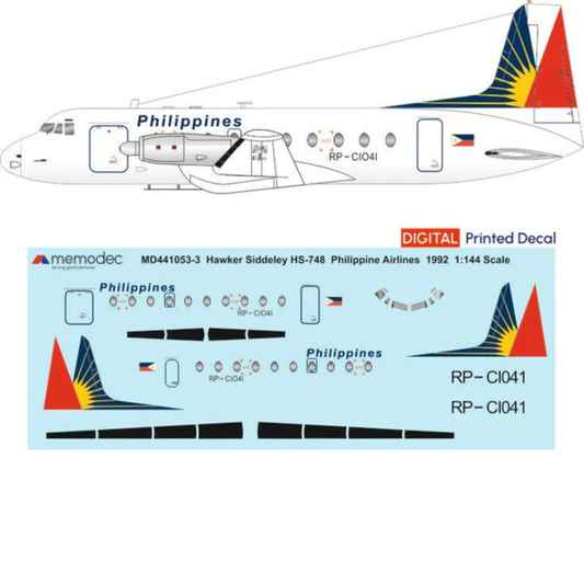 Hawker Siddeley HS-748 Philippine Airlines (1992) Decal