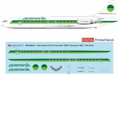 Sud Aviation Caravelle 10B 1R Germania (1986) Decal