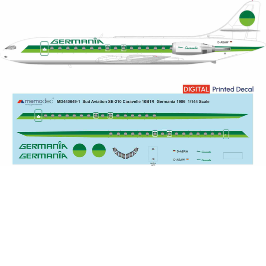 Sud Aviation Caravelle 10B 1R Germania (1986) Decal
