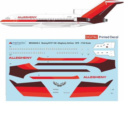 Boeing 727-100 Allegheny (1979) Decal