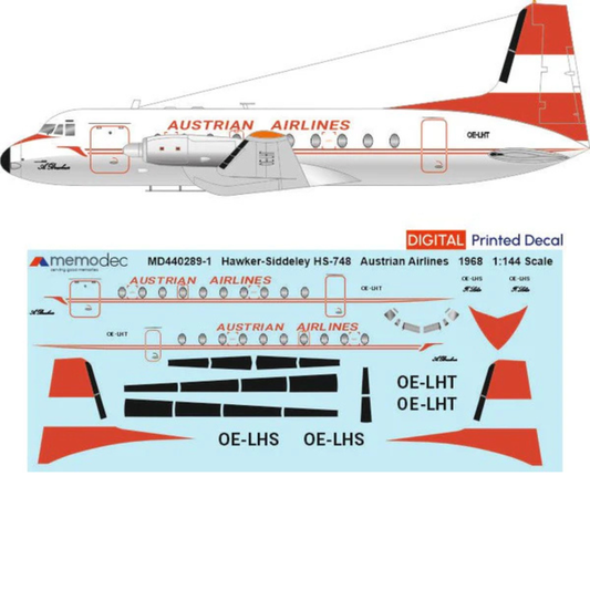 Hawker Siddeley HS-748 Austrian Airlines (1968) Decal