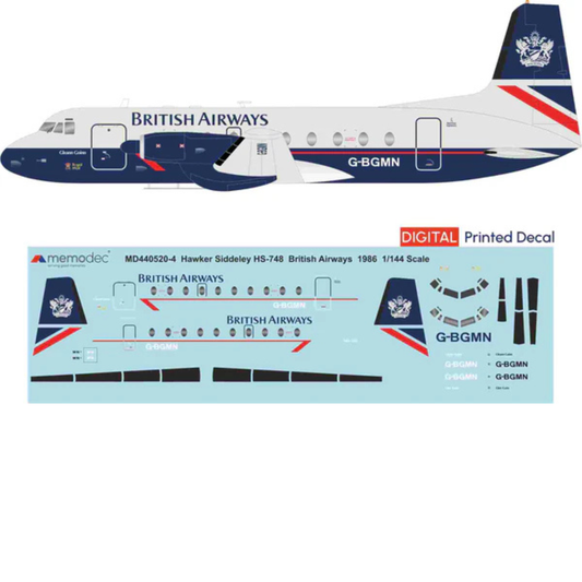 Hawker Siddeley HS-748 British Airways (1986) Decal