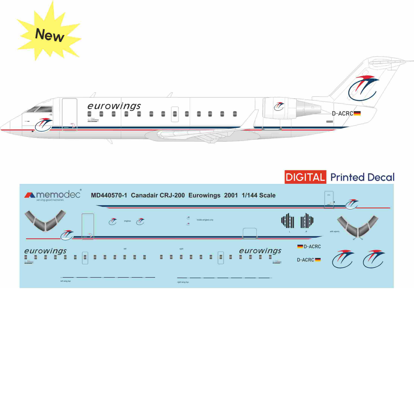 Canadair CRJ-200 Eurowings (2001) Decal