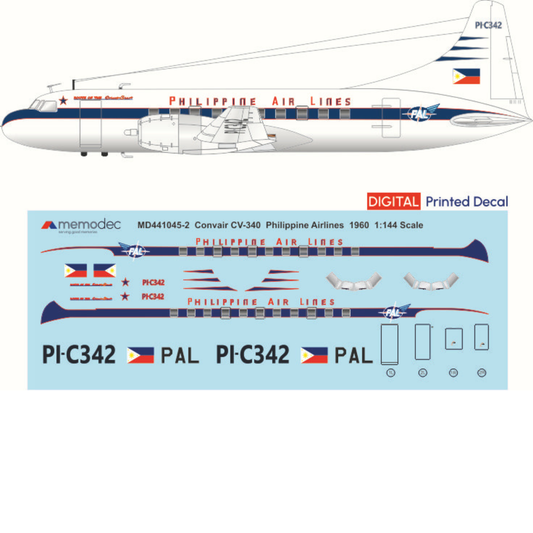 Convair CV-340 Philippine Airlines (1960) Decal