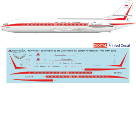 Sud Aviation SE-210 Caravelle 6N Far Eastern Air Transport FAT (1972) Decal