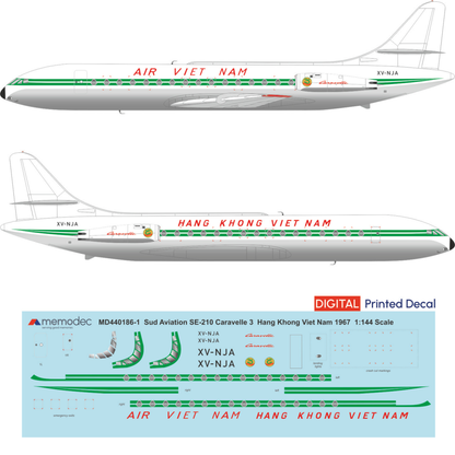 Sud Aviation SE-210 Caravelle 3 Air Vietnam (1967) Decal