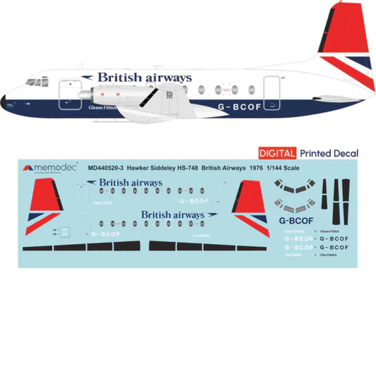 Hawker Siddeley HS-748 British Airways (1976) Decal
