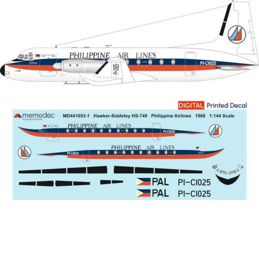 Hawker Siddeley HS-748 Philippine Airlines (1968) Decal