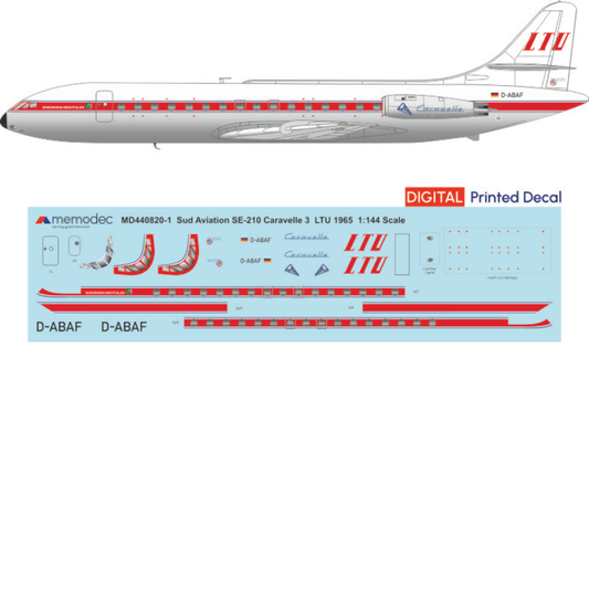 Sud Aviation SE-210 Caravelle 3 LTU (1965) Decal