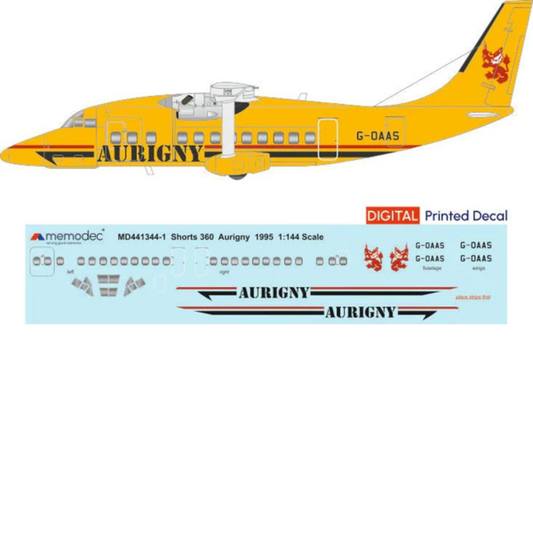 Shorts 360 Aurigny (1995) Decal