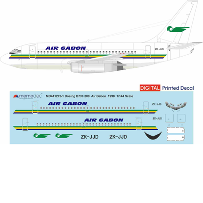 Boeing 737-200 Air Gabon (1998) Decal
