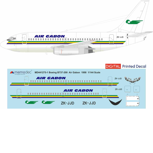 Boeing 737-200 Air Gabon (1998) Decal