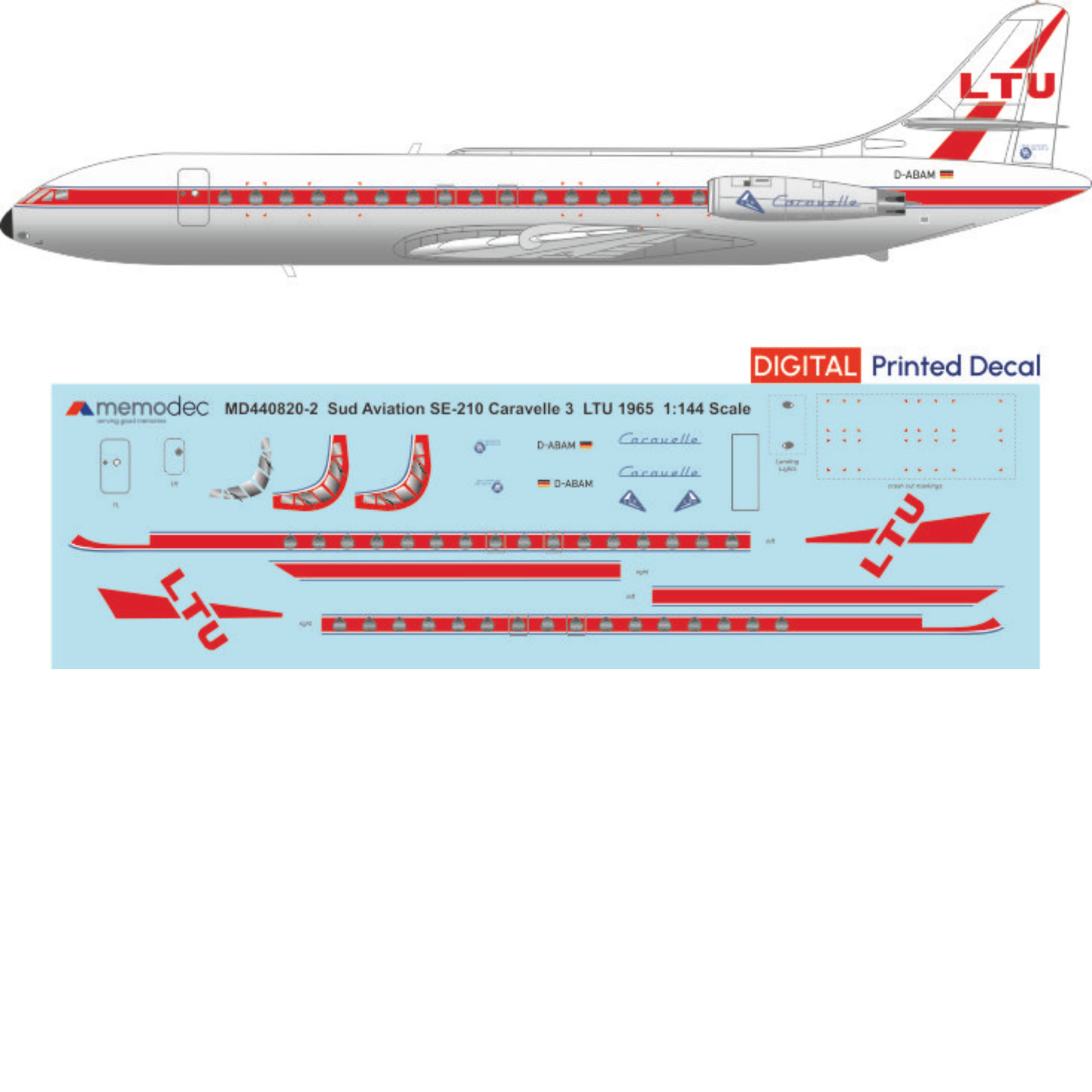 Sud Aviation SE-210 Caravelle 3 LTU (1967) Decal