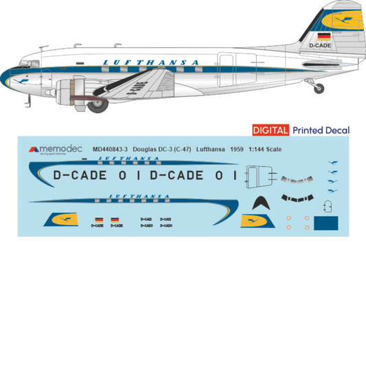 Douglas DC-3 (C-47) Lufthansa (1959) Decal