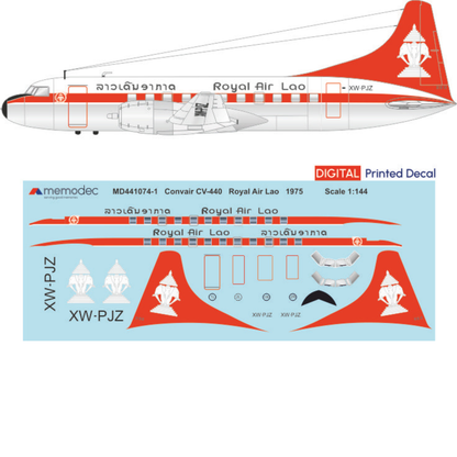 Convair CV-440 Metropolitan  Royal Air Lao (1975) Decal