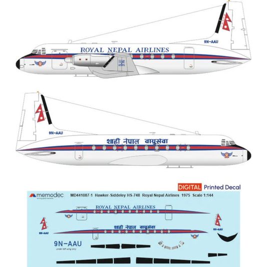 Hawker Siddeley HS-748 Royal Nepal Airlines (1975) Decal