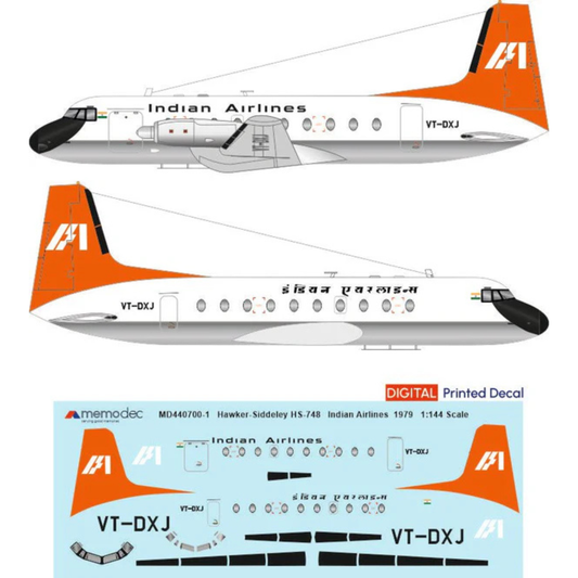 Hawker Siddeley HS-748 Indian Airlines (1979) Decal
