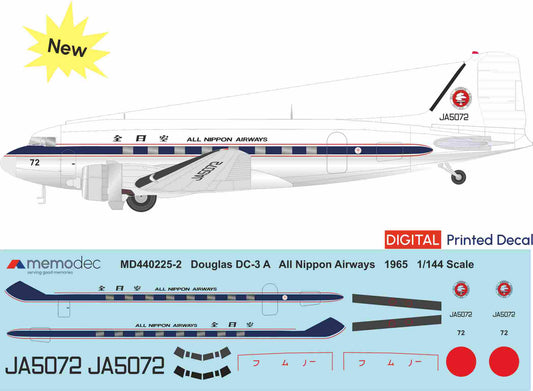 Douglas DC-3A All Nippon Airways ANA 1965 Decal