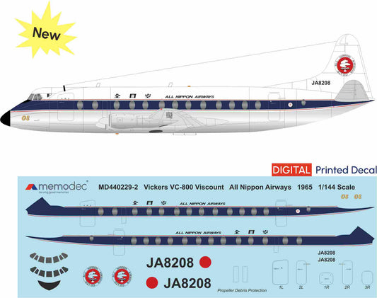 Vickers VC-800 Viscount All Nippon Airways ANA 1965 Decal