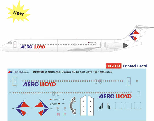McDonnell Douglas MD-83 Aero Lloyd (1997) Decal