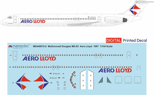 McDonnell Douglas MD-83 Aero Lloyd (1997) Decal