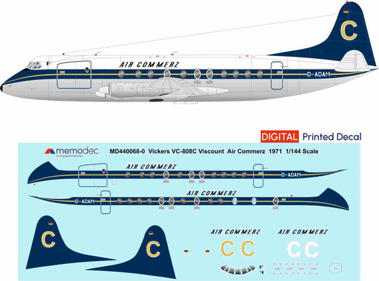 Vickers Viscount VC-808C Air Commerz (1971) Decal