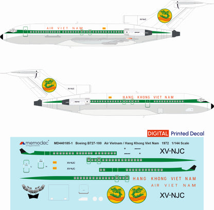 B727-100 Air Vietnam/Hang Khong Viet Nam (1972) Decal