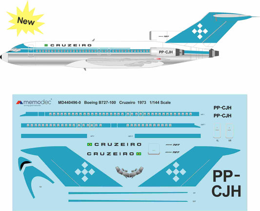 Boeing 727-100 Cruzeiro (1973) Decal