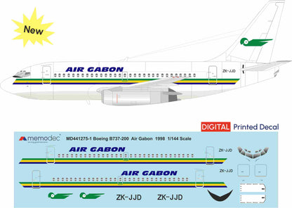 Boeing 737-200 Air Gabon (1998) Decal