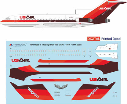 Boeing 727-100 USAir (1980) Decal
