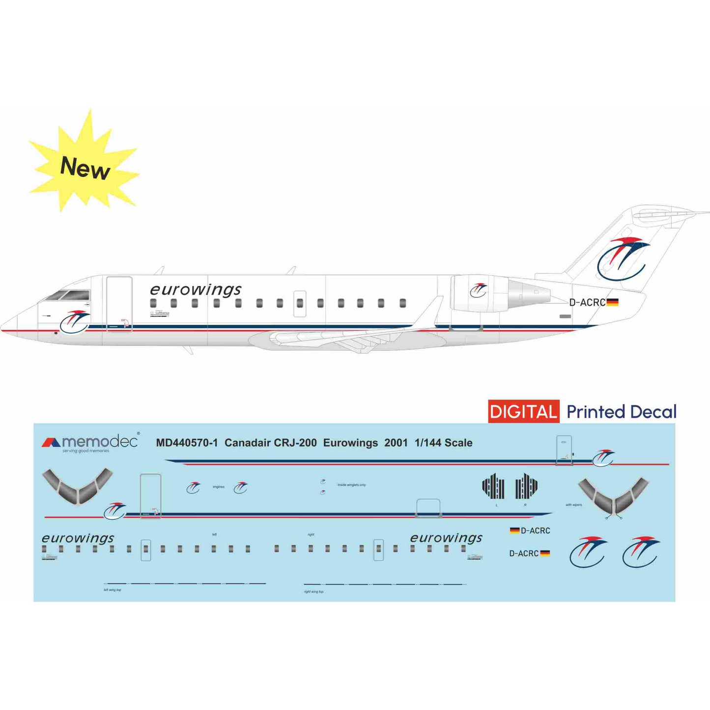 Canadair CRJ-200 Eurowings (2001) Decal