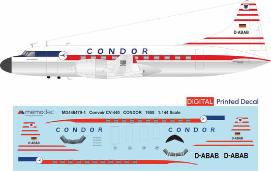 Convair CV-440 Metropolitan Condor (1958) Decal