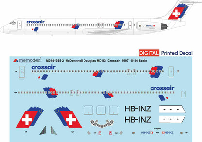 McDonnell Douglas MD-83 Crossair (1997) Decal