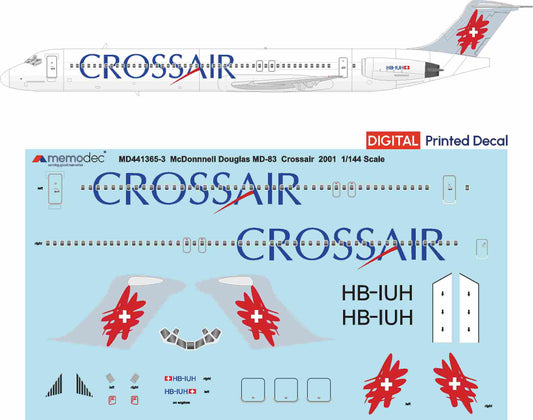 McDonnell Douglas MD-83 Crossair (2001) Decal