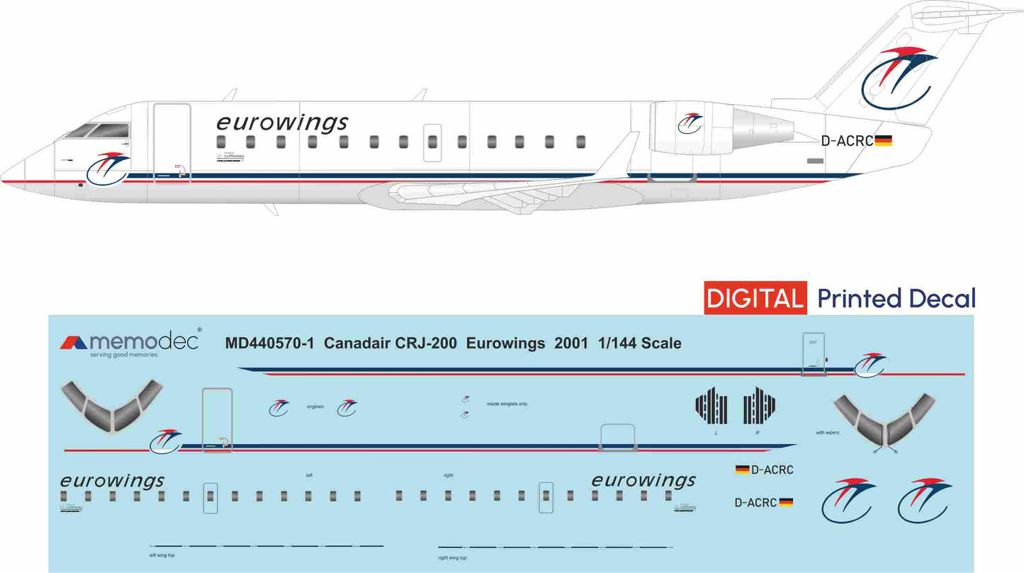 Canadair CRJ-200 Eurowings (2001) Decal