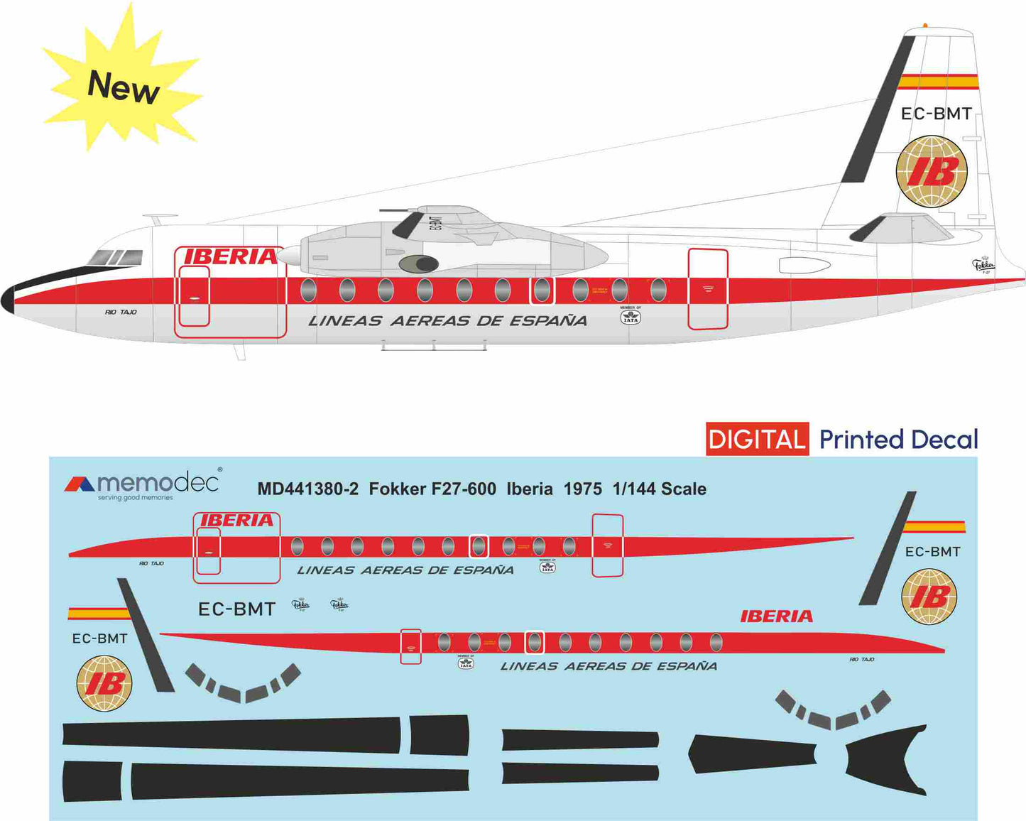 Fokker F27-600 Iberia (1975) Decal