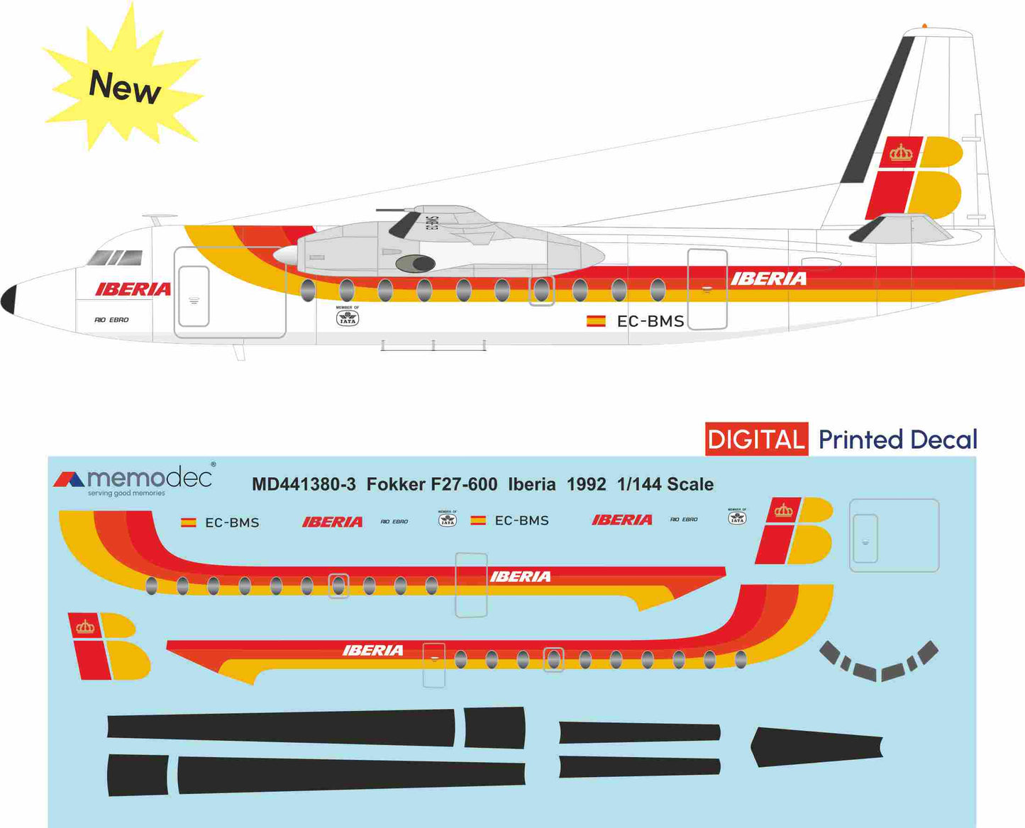 Fokker F27-600 Iberia (1992) Decal