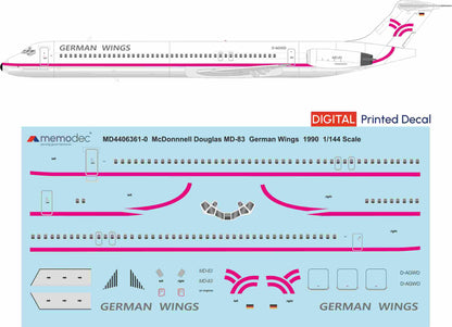 McDonnell Douglas MD-83 German Wings (1989) Decal