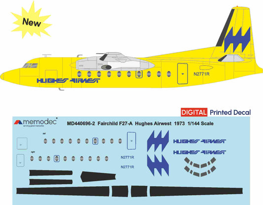 Fokker/Fairchild F27 A  Hughes Airwest (1973) Decal