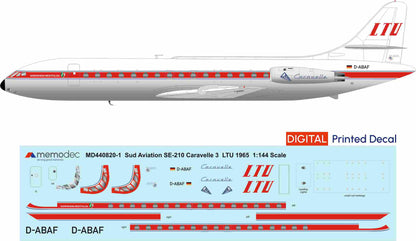 Sud Aviation SE-210 Caravelle 3  LTU (1965) Decal