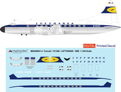 Convair CV-440 Metropolitan Lufthansa (1966) Decal