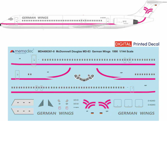 McDonnell Douglas MD-83 German Wings (1989) Decal