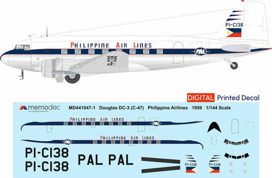 Douglas DC-3  Philippine Airlines (1959) Decal
