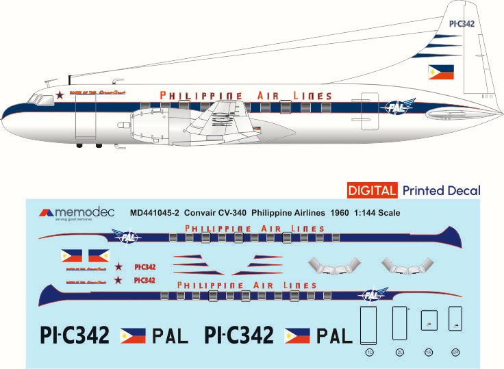 Convair CV-340 Philippine Airlines (1960) - Memodec