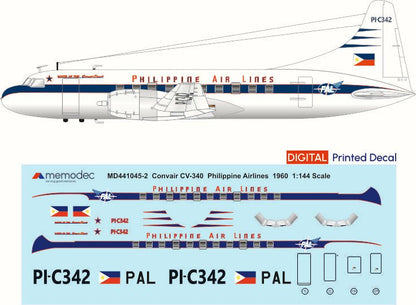 Convair CV-340 Philippine Airlines (1960) - Memodec