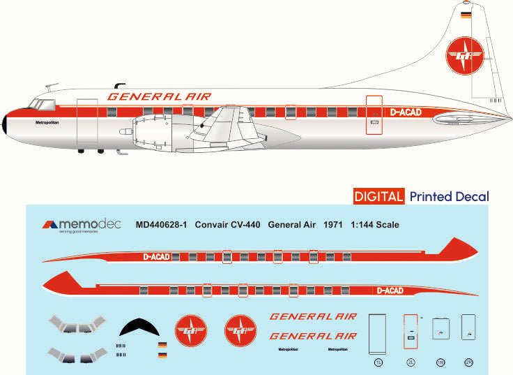 Convair CV-440 Metropolitan General Air (1971) - Memodec